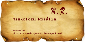 Miskolczy Rozália névjegykártya