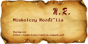 Miskolczy Rozália névjegykártya