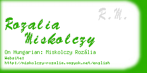 rozalia miskolczy business card